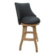 Pemberly Row Swivel Wood Bar Stool 30
