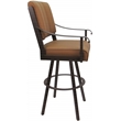 Pemberly Row Extra Tall Swivel Metal Bar Stool 34
