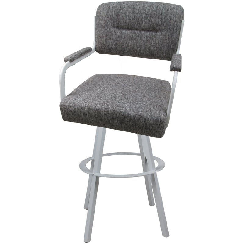 Pemberly Row Swivel Metal Bar Stool 30