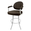 Pemberly Row Swivel Extra Tall Metal Bar Stool 34