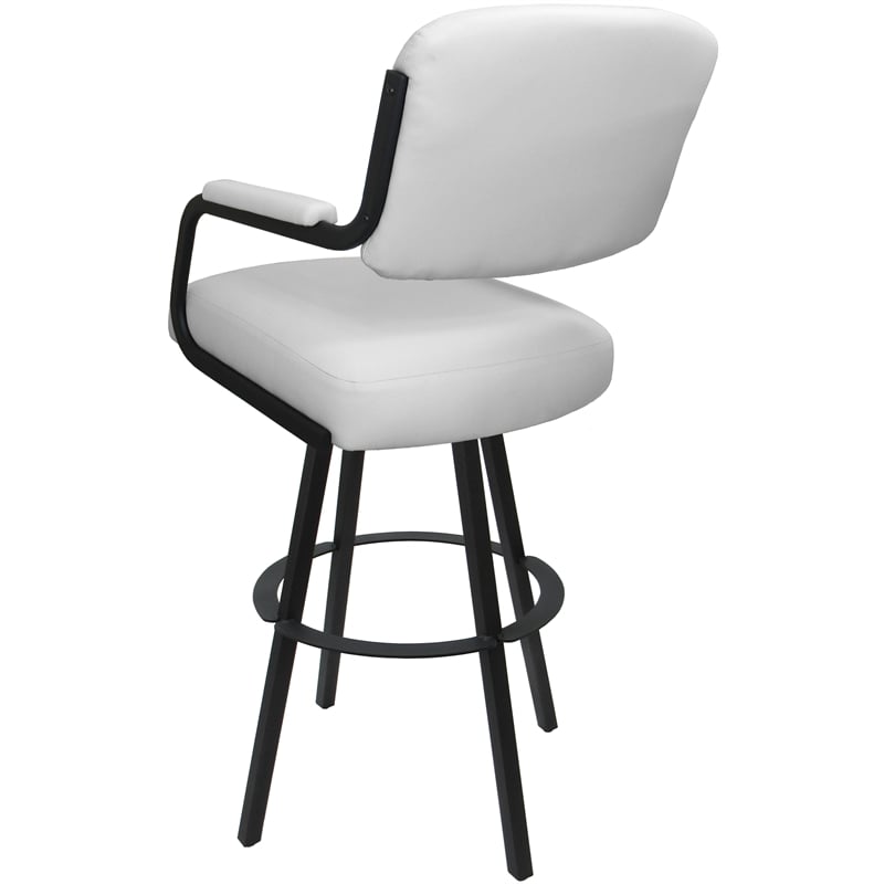 Pemberly Row Swivel Metal Bar Stool 30