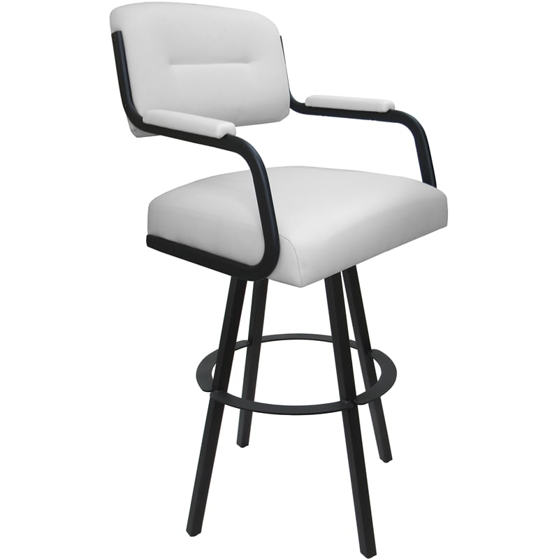 Pemberly Row Swivel Metal Bar Stool 30
