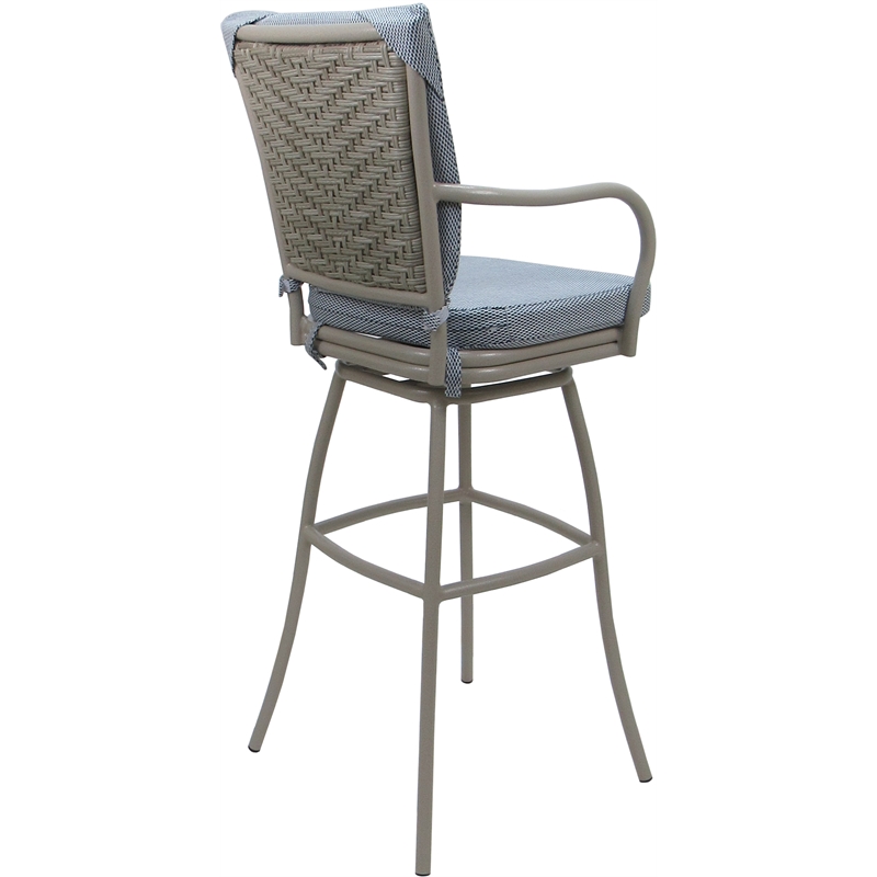 Pemberly Row Outdoor/Indoor Swivel Extra Tall Stool 34