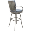 Pemberly Row Outdoor/Indoor Swivel Extra Tall Stool 34