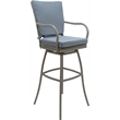 Pemberly Row Outdoor/Indoor Swivel Extra Tall Stool 34
