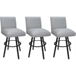 Pemberly Row Set of 3 Swivel Metal Bar Stools 30