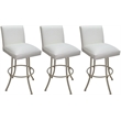 Pemberly Row Set of 3 Extra Tall Swivel Metal Stools 34