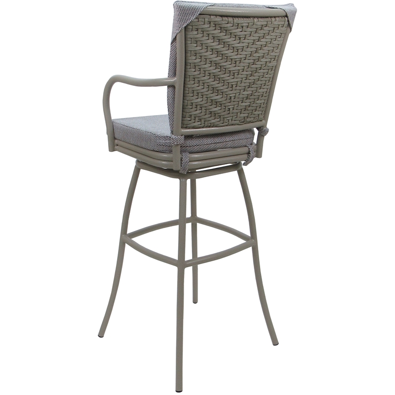 Pemberly Row Outdoor/Indoor Swivel Extra Tall Stool 34
