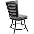 Pemberly Row Outdoor/Indoor Patio Dining Chair Armless in Blue Beige Fabric