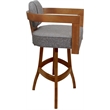 Pemberly Row Swivel Wood Extra Tall Bar Stool 34