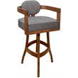 Pemberly Row Swivel Wood Extra Tall Bar Stool 34