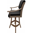 Pemberly Row Leather Counter Solid Wood Bar Stool 26