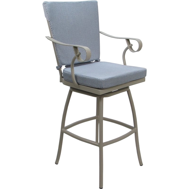 Pemberly Row Outdoor/Indoor Metal Bar Stool 30