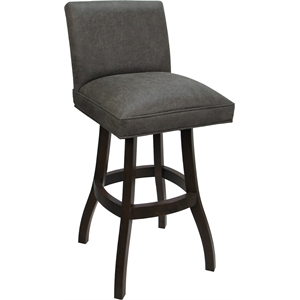 Pemberly Row Counter Stool 26&quot in Elk Charcoal Fabric with Dark Walnut Frame