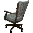 Pemberly Row Swivel Caster Solid Wood Dining Chair in Poet Sky Blue Fabric