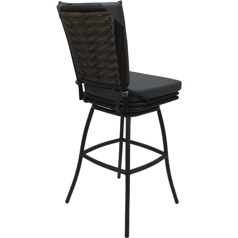 Pemberly Row Outdoor/Indoor Swivel Bar Stool 30