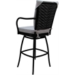 Pemberly Row Outdoor/Indoor Swivel Counter Stool 26