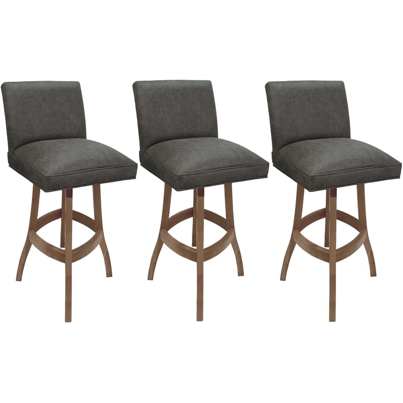 Pemberly Row Set of 3 Swivel Bar Stools 30