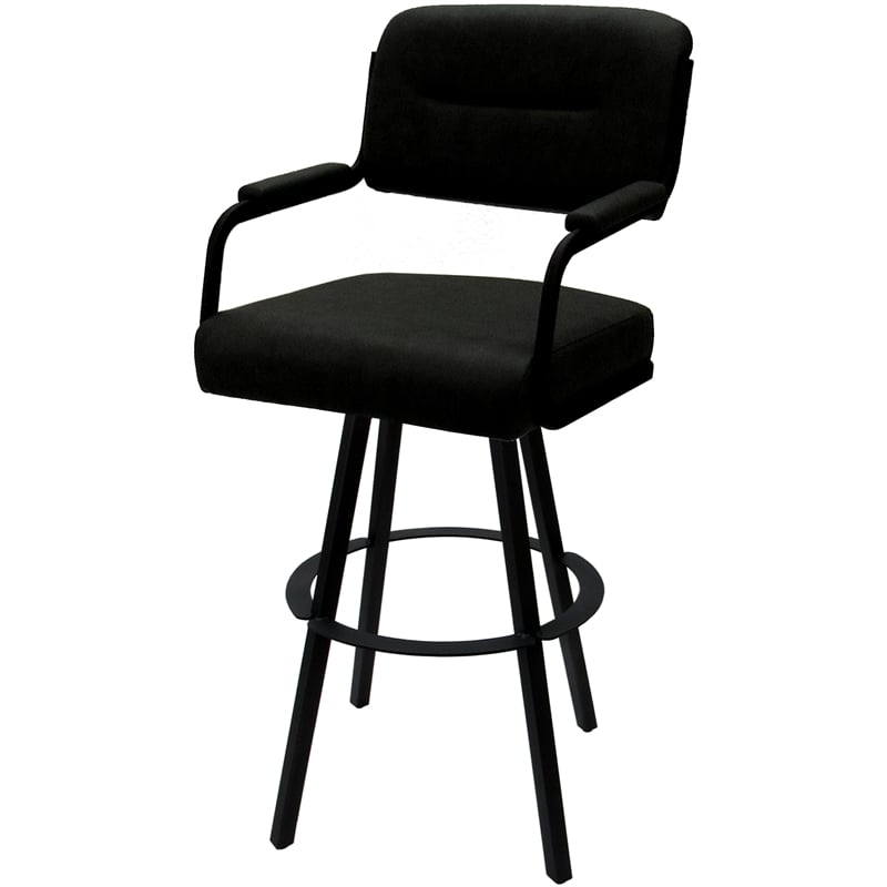 Pemberly Row Swivel Metal Bar Stool 30