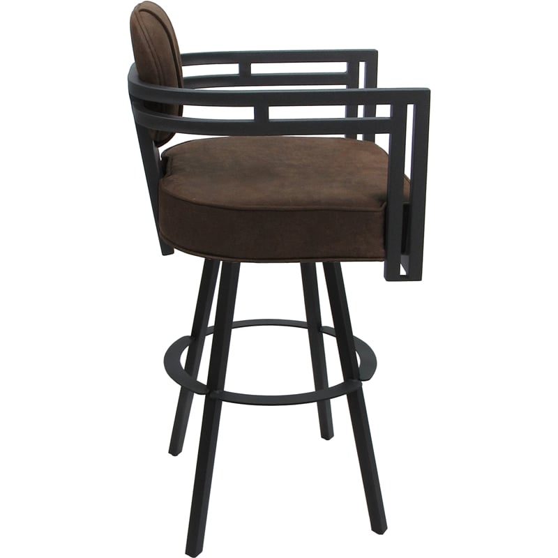 Pemberly Row Swivel Metal Bar Stool 30