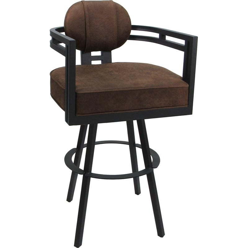Pemberly Row Swivel Metal Bar Stool 30