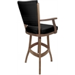 Pemberly Row Leather Counter Solid Wood Bar Stool 26