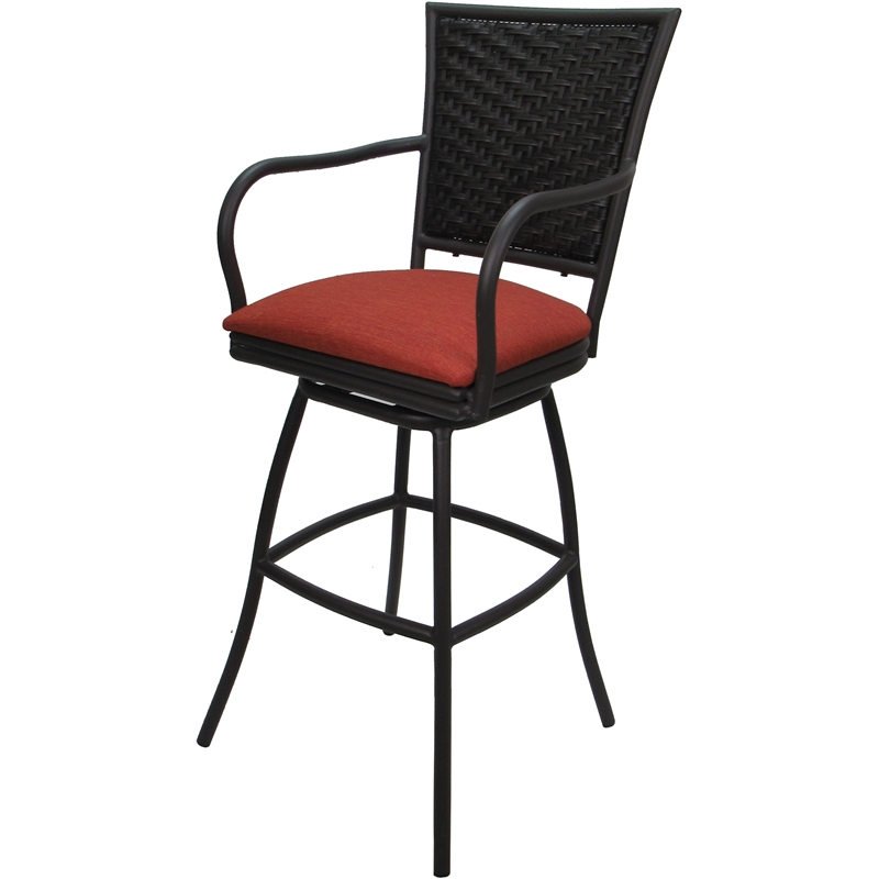 Pemberly Row Outdoor Extra Tall Patio Bar Stool 34