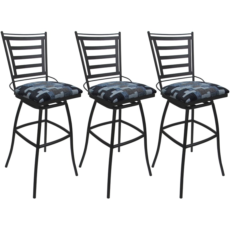 Pemberly Row Set of 3 Swivel Counter Stools 26