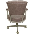 Pemberly Row Swivel Tilt Metal Caster Chair in Beige Fabric with Beige Frame