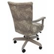 Pemberly Row Swivel Wood Dining Caster Chair on Wheels in Mountain Brown