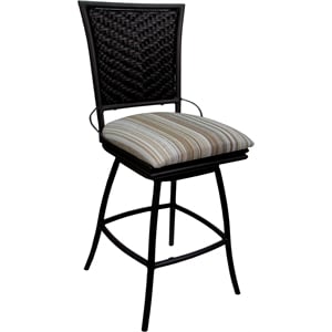 Pemberly Row Counter Bar Stool 26&quot Armless in Driftwood White Fabric