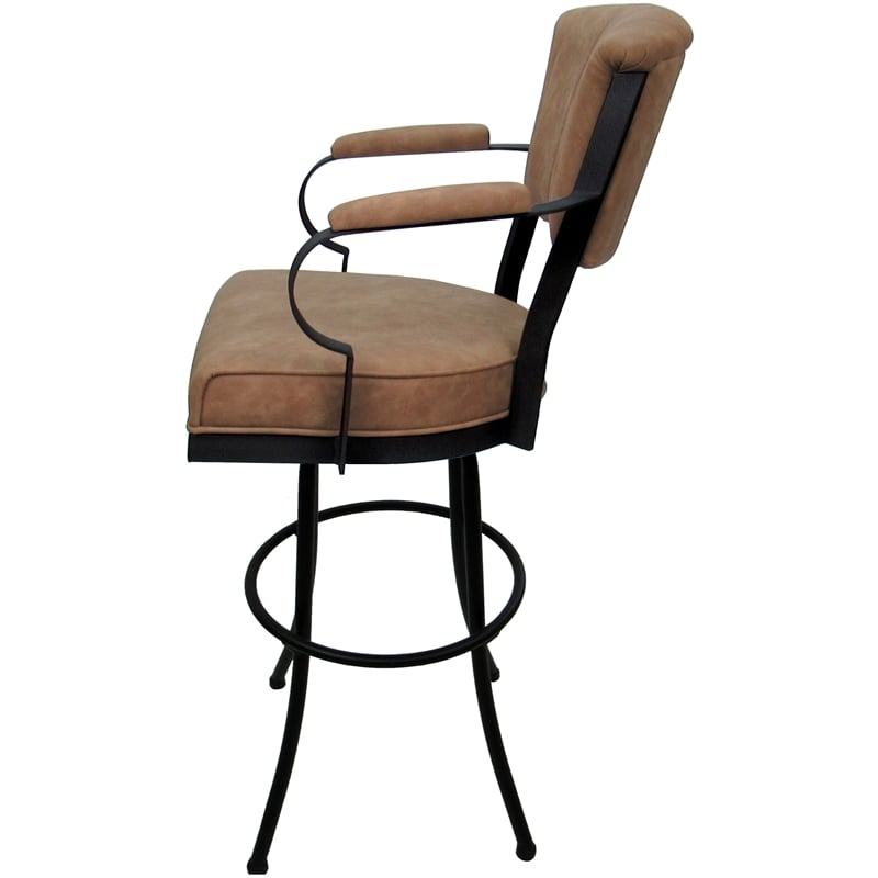 Pemberly Row Swivel Metal Bar Stool 34