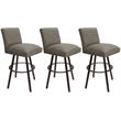 Pemberly Row Set of 3 Swivel Metal Stools 34