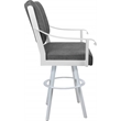 Pemberly Row Swivel Metal Bar Stool 30