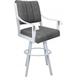 Pemberly Row Swivel Metal Bar Stool 30