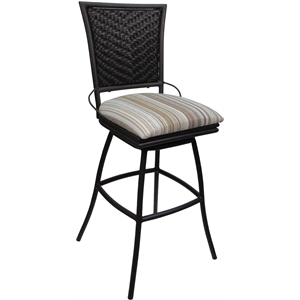 Pemberly Row Extra Tall Bar Stool 34&quot Armless in White Fabric with Gray Frame