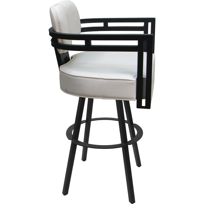 Pemberly Row Swivel Metal Counter Stool 26