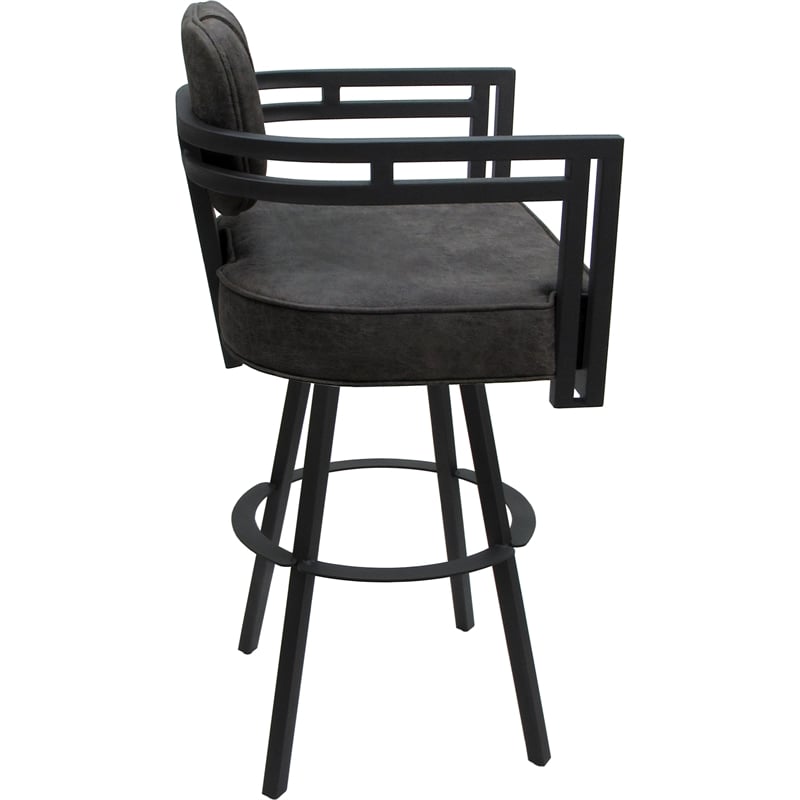 Pemberly Row Swivel Metal Bar Stool 30