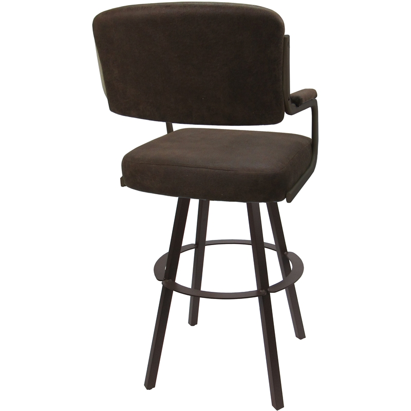 Pemberly Row Swivel Metal Bar Stool 30