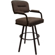 Pemberly Row Swivel Metal Bar Stool 30