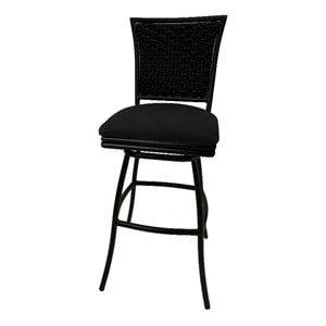 Pemberly Row Indoor 30&quot Bar Stool without Arms in Black Frame