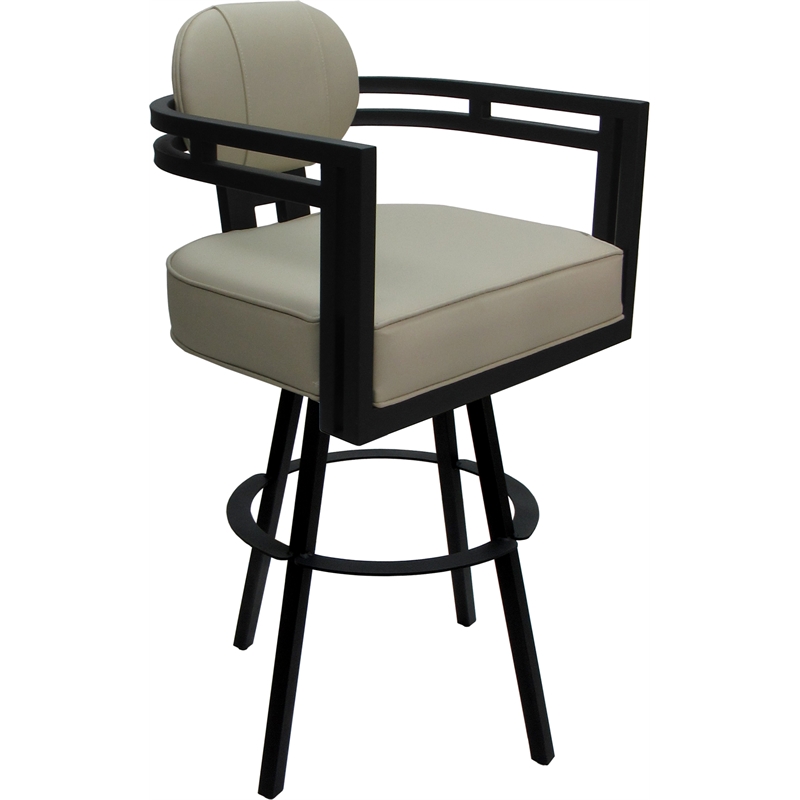 Pemberly Row Swivel Metal Bar Stool 30