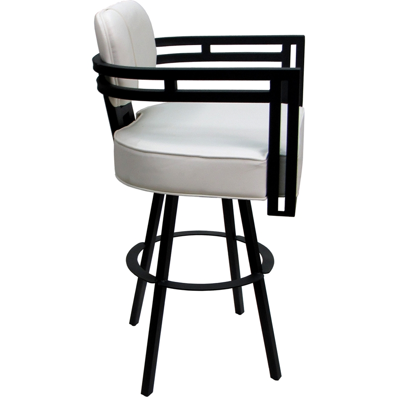 Pemberly Row Swivel Metal Bar Stool 30