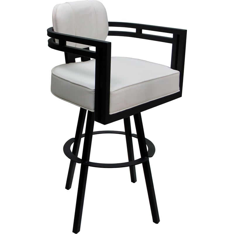 Pemberly Row Swivel Metal Bar Stool 30