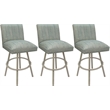 Pemberly Row Set of 3 Swivel Metal Stools 34