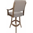 Pemberly Row Leather Counter Solid Wood Bar Stool 26