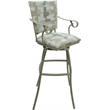 Pemberly Row Set of 3 Extra Tall Stools with Padded Back and Arms in White