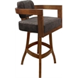 Pemberly Row Swivel Wood Counter Stool 26
