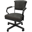 Pemberly Row Swivel Tilt Caster Chair in Charcoal Gray Fabric with Gray Frame
