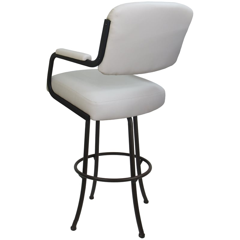 Pemberly Row Swivel Metal Bar Stool 30